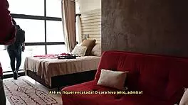 Special agent Julia Carioca in lingerie gives interracial blowjob and cumshot! 😏💦