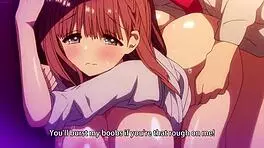 Hey, watch these cute hentai teens in a wild threesome action! 😍