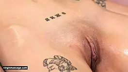 First Time Masseur Deflowers Skinny Teen Pussy!