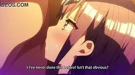 Hey, watch these cute hentai teens in a wild threesome action! 😍