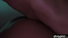 Petite teen 18+ lesbians with short and long hair enjoy wild oily strapon fucking 😏💦