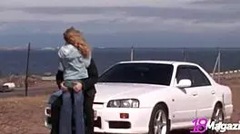 Exhibicionist sasha rides and fucks naked