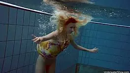 Petite Teen Milana Voda Enjoys Free Naked Swimming In The Pool