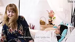 Cute teen 18+ conceals her horny lesbian lover under the bed, igniting girl-on-girl desires.