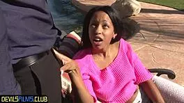 Black stepteen 18+ enjoys cute reality moments in missionary and doggystyle positions