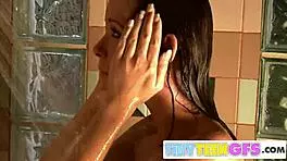 Brookeskye Gets Shower Showing Small 18+ Tits And Teasing