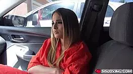 Mila Marx Gives Her Stepbro A Blowjob With Natural Tits