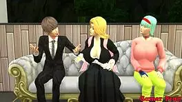 light yagami fucks rangiku and bulma in anime trio, cumming inside them