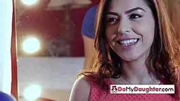 horny sweet ladies get into a foursome with their stepdads