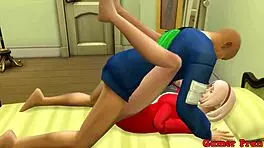 Roshi bangs Sakura's ass hard!