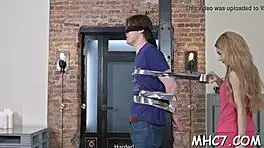 Petite teen 18+ competes in blowjob game with hot stranger