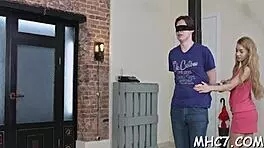 Petite teen 18+ competes in blowjob game with hot stranger