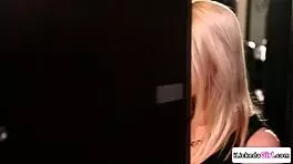 Petite lesbian stripper squirts with intense pleasure