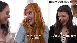 Watch this lesbian threesome with the milf chaperone guiding the teens?