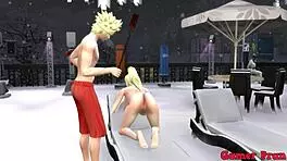 Naruto's Wild Trio with Ino and Haku