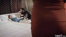 Petite Teen Sucks And Fucks Freak Client Next To His Wife