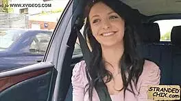 Amazing teen Belle Claire gets wild in public fuck