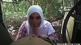gorgeous arab beauty seduces in military casting. her skills impress white army girl.