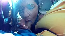 Wow! Lalla Potira Gives Wild Blowjob After Ride in Street!