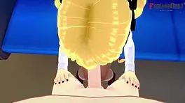 i'm on a date with marie rose in pov, her big ass and petite body make me so excited in this hentai game version