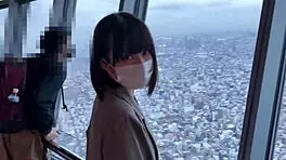 Slender Japanese nympho rides bareback, can't hold back creampie in homemade video