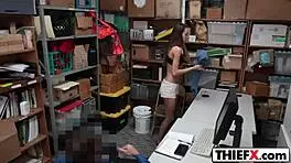 Burglar Teen 18+ Sucks Big Cock In Garage