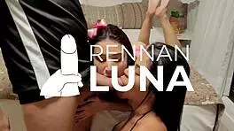 Wow, two stunning babes moaning loud and squirting hard on a huge cock!