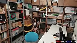 Asian Teen Shoplifter Caught By Horny Security Guard On Hidden Cam