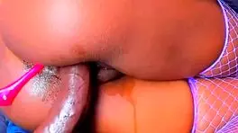 Big ass brunette teen 18+ takes blowjob and assfucking to creampie cumshot