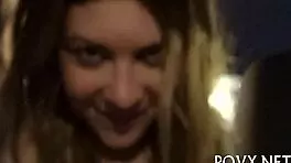 Bombshell alice white sucking cock in pov hardcore sex