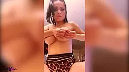 crystal rush teases with dance and big boobs after club