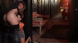 Fresh teen gets dominated by monster cock in public bdsm