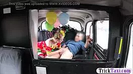 Cute Girl in Costume Teases Driver with Her Skills