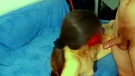 Latin couple enjoys romantic lovemaking in front of camera