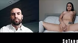 hey, stepdad spanks his naughty stepdaughter for that tramp stamp tattoo during zoom call 😏