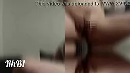 The young redhead wife with tattoos and shaved pussy reaches a great orgasm during amateur sex.