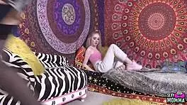 Sexy Momma Spanks Her Stepdaughter Kitten In Lesbian 69 Action