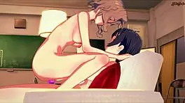 Awatsuki Maaya strapon fucks Wannai Kinuho on sofa! 😈