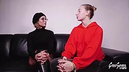 blonde queen with huge natural tits acts super perverse and slutty 😈