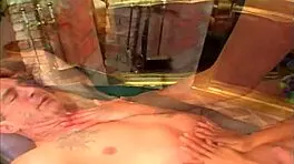 Petite Asian beauty intensely stretched in all holes by massive white cock.