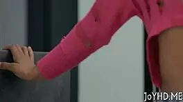 Young teen bitch sucks cock in rough hardcore action