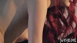 Young Woman Excited By Large Item In Amateur Setting.