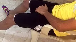 Latina heats up watching porn