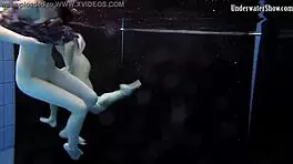 Two Girls Swim and Get Naked on Beach