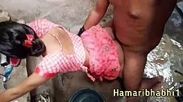 Rough Anal in Hot Pink Saree with Loud Moaning