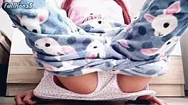 Hot Skinny Teen 18+ Masturbates Shaved Pussy to Intense Orgasm Close-Up