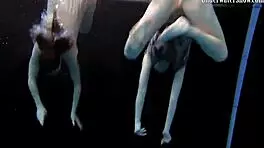 Two Girls Swim and Get Naked on Beach