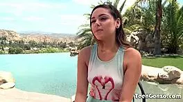 Teengonzo Zoey Foxx Gets Wet and Wild in Outdoor Action