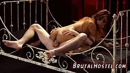 step brother and his companion's sister get rough, turning her taut little 18+ labia into a mess