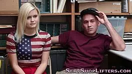 blonde teen thief rides after being caught